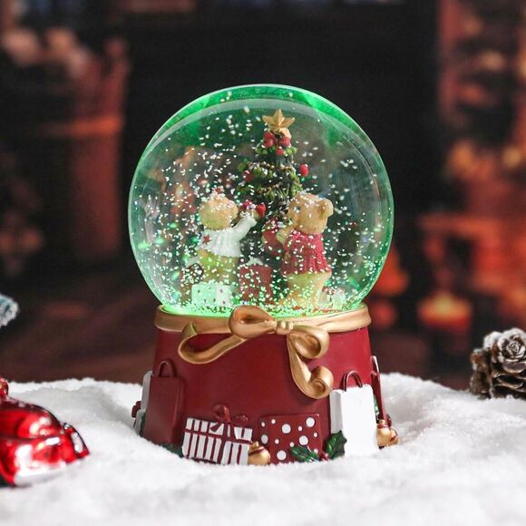 Christmas Snow Globe Christmas Tree with Bear  (No Auto Snowflake) - Picture 5 of 8